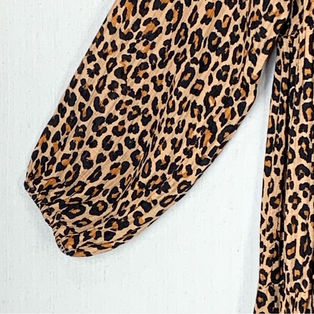 Wonderly NWT Leopard Print Long Sleeve V-Neck Tiered Skirt Mini Dress - Size 3X - Picture 8 of 16